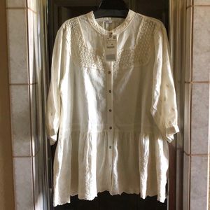 Zara embroidered lace dress